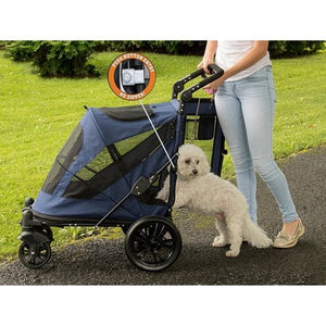Pet Gear Excursion No-Zip Pet Stroller, Blue