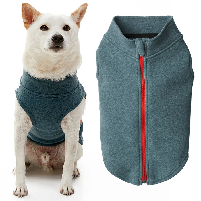 Zip Up Microfiber Fleece in Turquoise