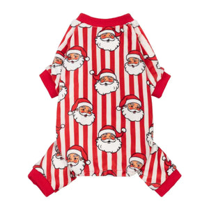 Santa Striped Dog Christmas Pajamas