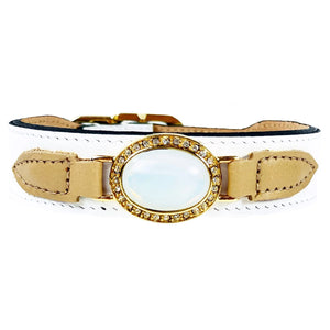Galaxy Collar in White Patent