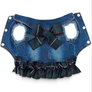 Green Plaid Ruffle Vest