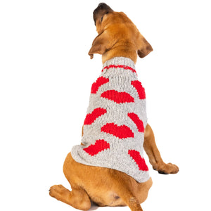 Red Hearts Dog Sweater