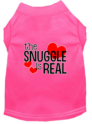 The Snuggle is Real Screen Print Dog Shirt in Many Colors