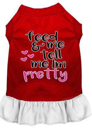 Tell me I'm Pretty Screen Print Dog Dress in Many Colors