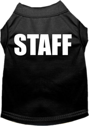 Pet Dog & Cat Shirt Screen Printed, "Staff Costume"