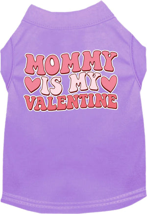 Mommy Is My Valentine Screen Print Dog Shirt in Many Colors