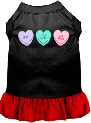 Anti Valentines Hearts Screen Print Dress in Many Colors