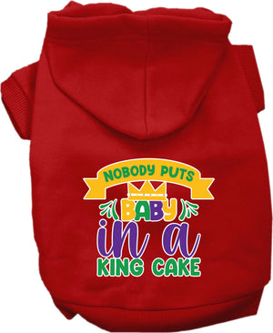 Nobody Puts Baby In A King Cake Screen Print Hoodie in Many Colors