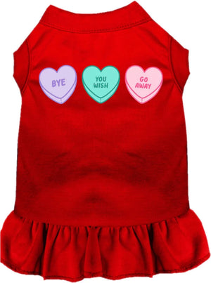 Anti Valentines Hearts Screen Print Dress in Many Colors