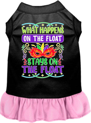 What Happens On The Float, Stays On The Float Screen Print Dog Dress in Many Colors