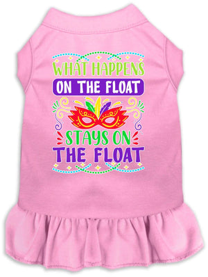 What Happens On The Float, Stays On The Float Screen Print Dog Dress in Many Colors