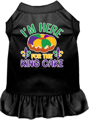 I'm Here For The King Cake Screen Print Dog Dress in Many Colors