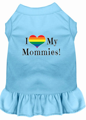Pride I Heart My Mommies Screen Print Dress in Many Colors