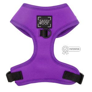 Neon Purple Adjustable Dog Harness