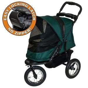 buy dog stroller near me Pet Gear Jogger No-Zip Dog Stroller, Forest Green