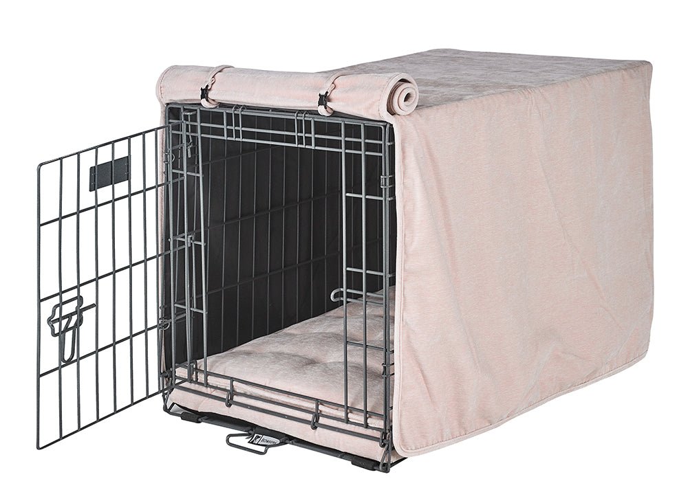 Luxury Crate Cover Blush Microvelvet Posh Puppy Boutique