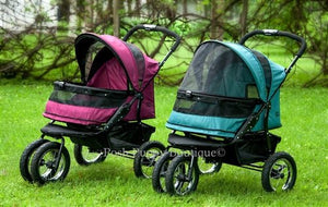 Pet Gear No-Zip Double Pet Stroller for Dogs & Cats