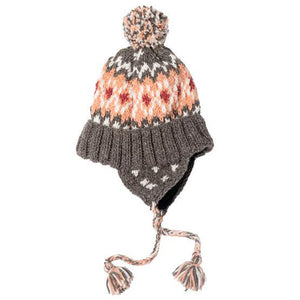 Peach Fair Isle Ski Hat