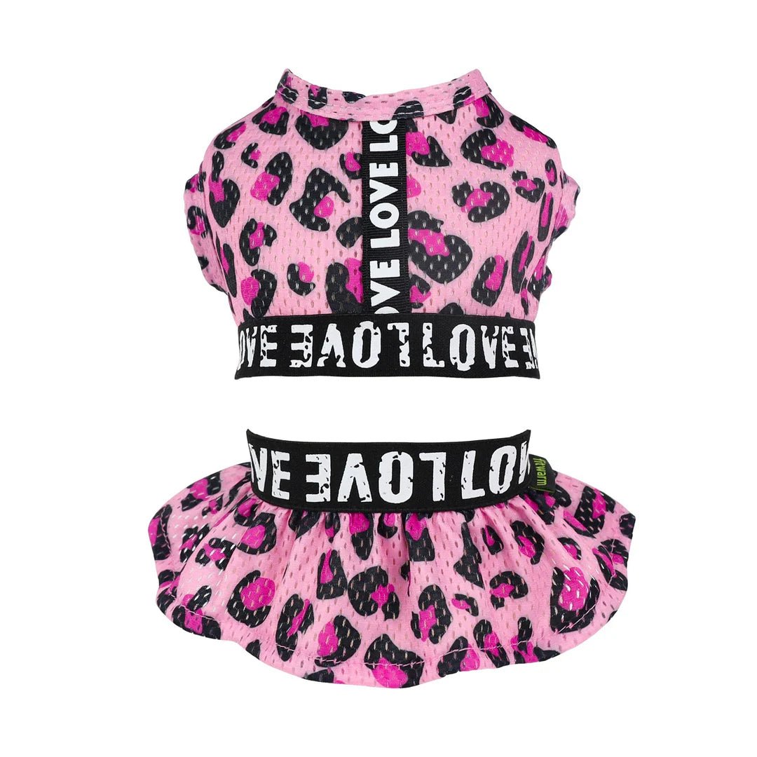Pink Leopard Athleisure 2 Piece Dress - Posh Puppy Boutique