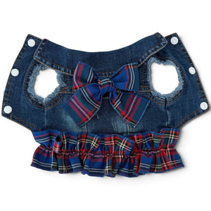 Red/Blue Plaid Ruffle Vest
