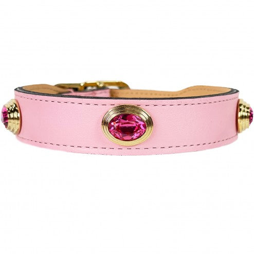 The Royal Collection Dog Collar in Sweet Pink & Gold