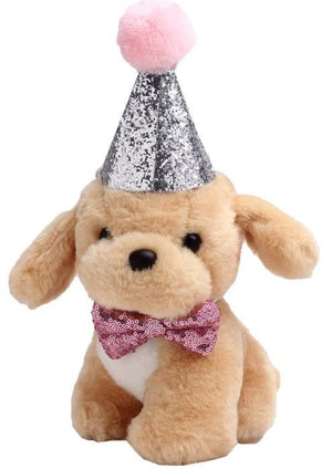 Sparkle Party Hat & Bow Tie Set in Silver
