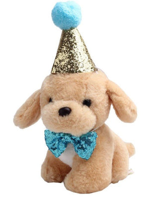 Sparkle Party Hat & Bow Tie Set in Gold