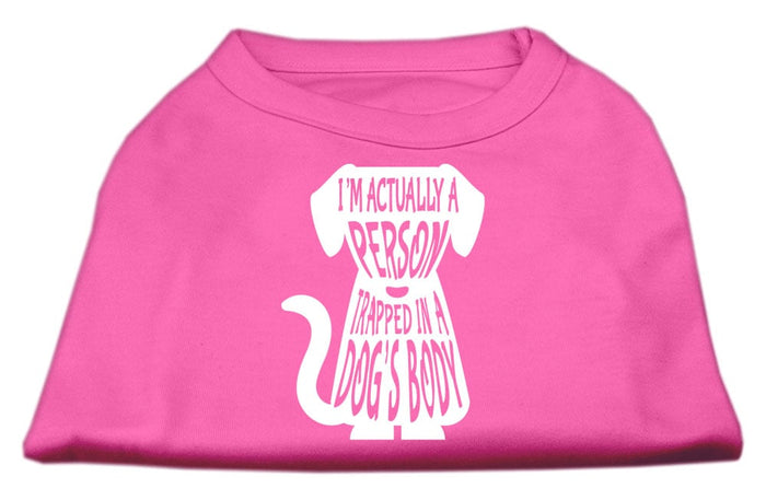 Trapped Screen Print Shirt in Hot Pink