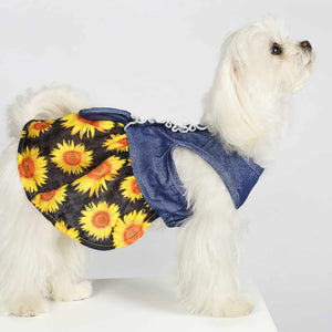 Sunflower Denim Dress – Posh Puppy Boutique
