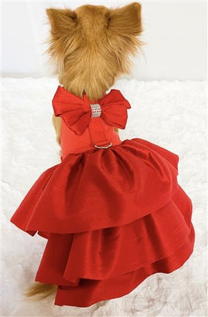 Susan Lanci Madison Dress - Red Pepper - Posh Puppy Boutique Small / Matching Leash with Bow Susan Lanci Madison Dress - Red Pepper - Posh Puppy Boutique Small / Matching Leash with Bow