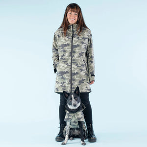 Camo Visibility Raincoat For Humans