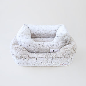 Luxe Collection Bed - Pearl Leopard - Posh Puppy Boutique