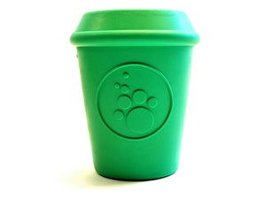 Coffee Cup Durable Natural Rubber Dog Chew Toy - 2 Colors