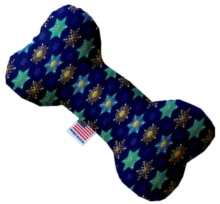 Stars of David and Snowflakes Canvas Dog Bone Toy