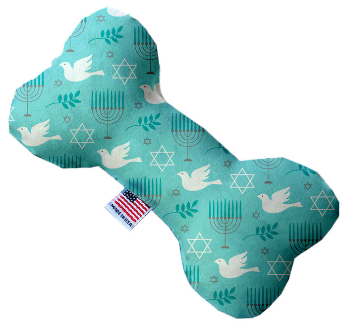 Peace and Hanukkah Canvas Dog Bone Toy