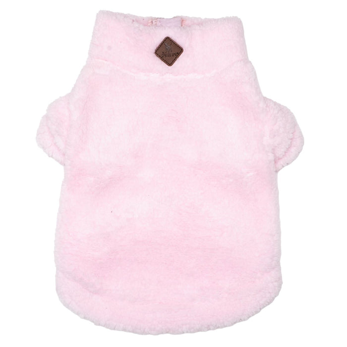 Pink Solid Fleece 1/4 Zip Pullover