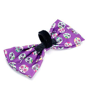 Skeletons Purple Bow Tie