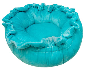 Lily Pod Bed in Aquamarine