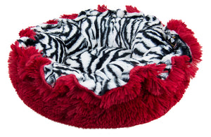 Lily Pod Bed in Lipstick and Zebra
