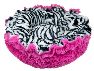 Lily Pod Bed in Lollipop and Zebra