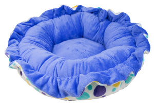 Lily Pod Bed in Vanilla Pop and Periwinkle