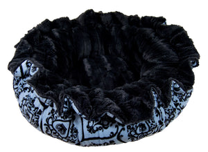 Lily Pod Bed in Black Puma and Versailles Blue