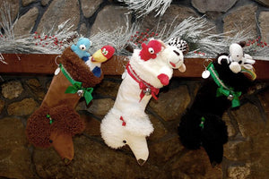 White Poodle Decorative Dog Christmas Stocking