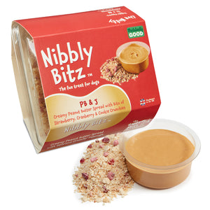 Nibbly Bitz, Creamy Peanut Butter Spread with Delicious Crunchy Toppings