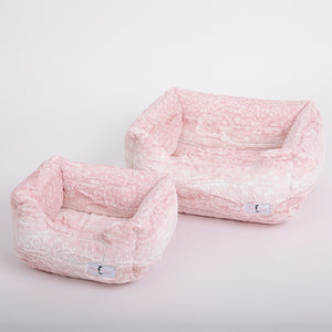 Cashmere Dog Bed in Pink Fawn