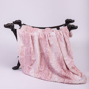 Cashmere Dog Blanket in Pink Fawn
