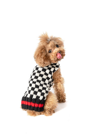 Checker Board Hoodie Sweater