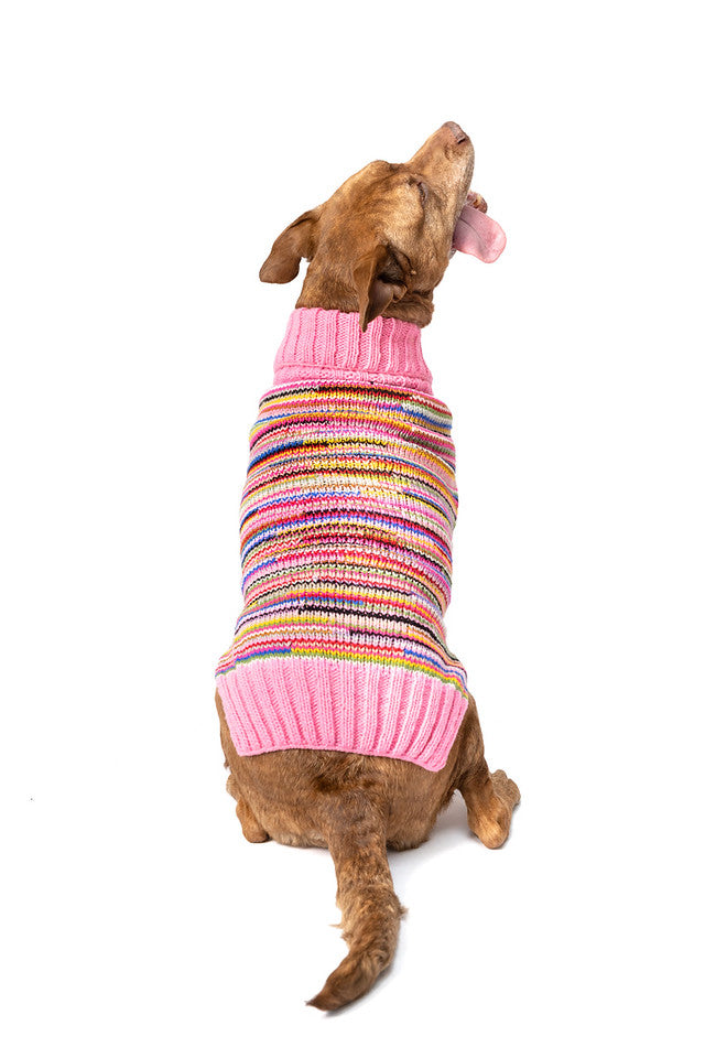 Pink Multi Cable Knit Sweater