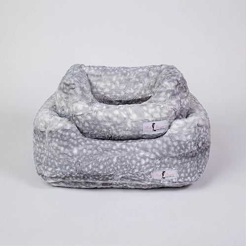 Cashmere Dog Bed in Silver Fawn