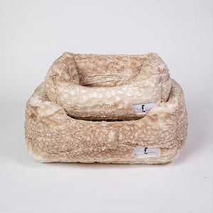 Cashmere Dog Bed in Gold Fawn